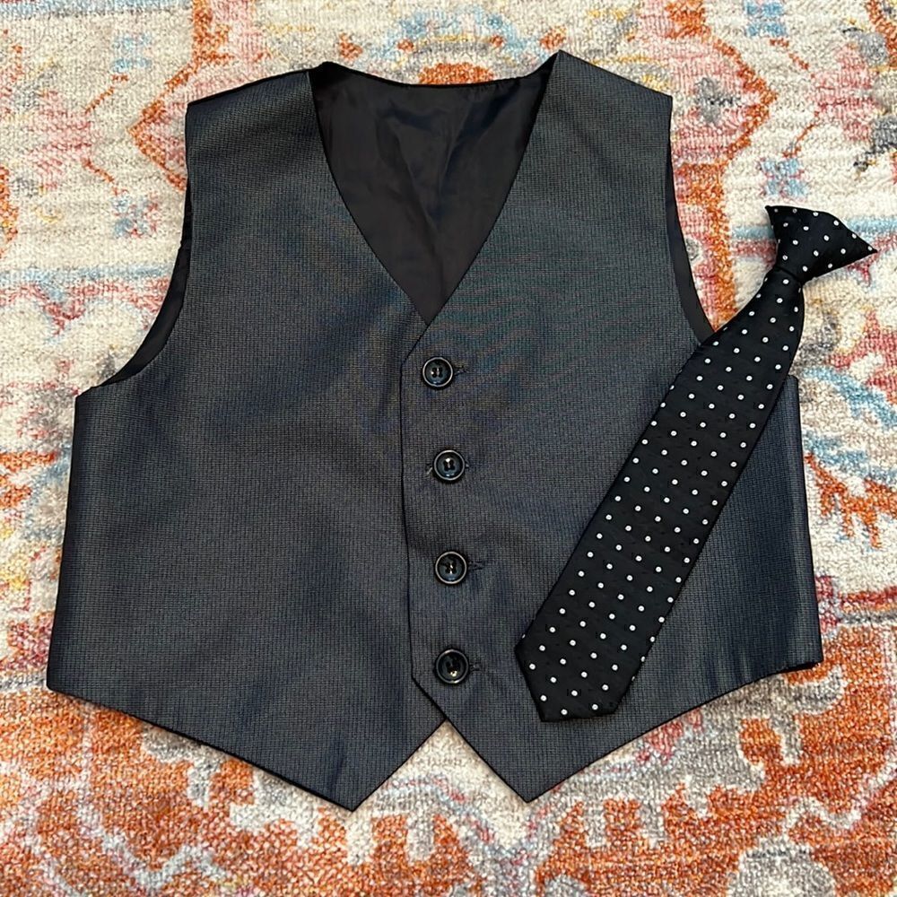 Toddler Vest and Clip on Tie